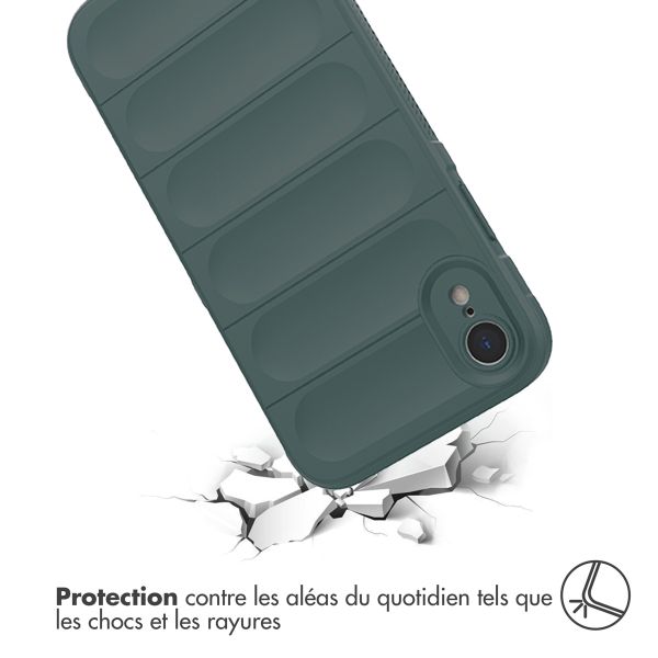 iMoshion Coque arrière EasyGrip iPhone Xr - Vert foncé