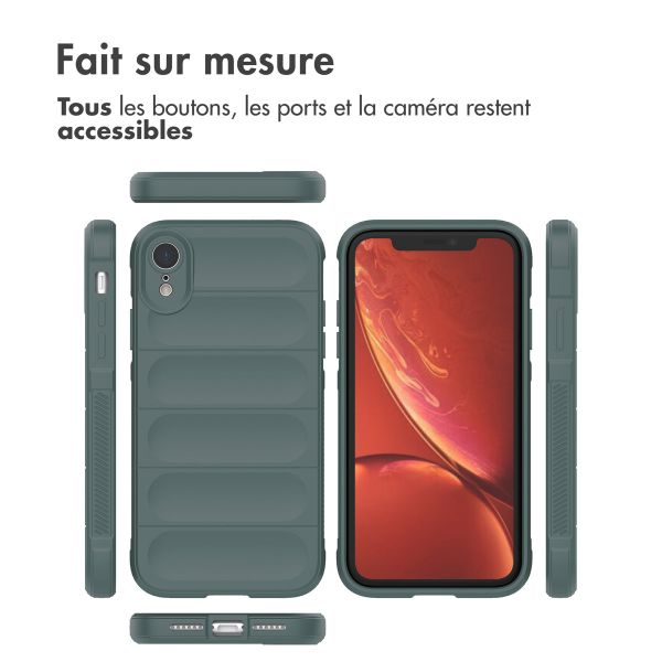 iMoshion Coque arrière EasyGrip iPhone Xr - Vert foncé