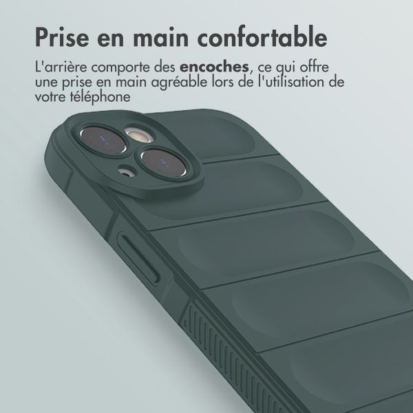 iMoshion Coque arrière EasyGrip iPhone 14 - Vert foncé