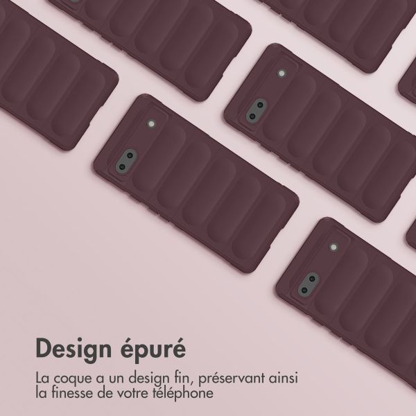 iMoshion Coque arrière EasyGrip Google Pixel 6a - Aubergine