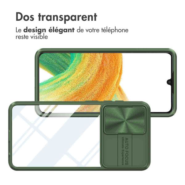 iMoshion Coque arrière Camslider Samsung Galaxy A33 - Vert foncé