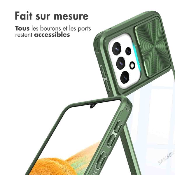 iMoshion Coque arrière Camslider Samsung Galaxy A33 - Vert foncé