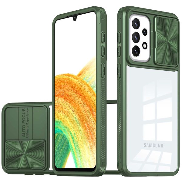 iMoshion Coque arrière Camslider Samsung Galaxy A33 - Vert foncé