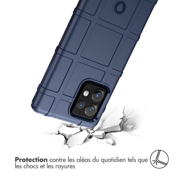 iMoshion Coque Arrière Rugged Shield Motorola Edge 40 Pro - Bleu foncé