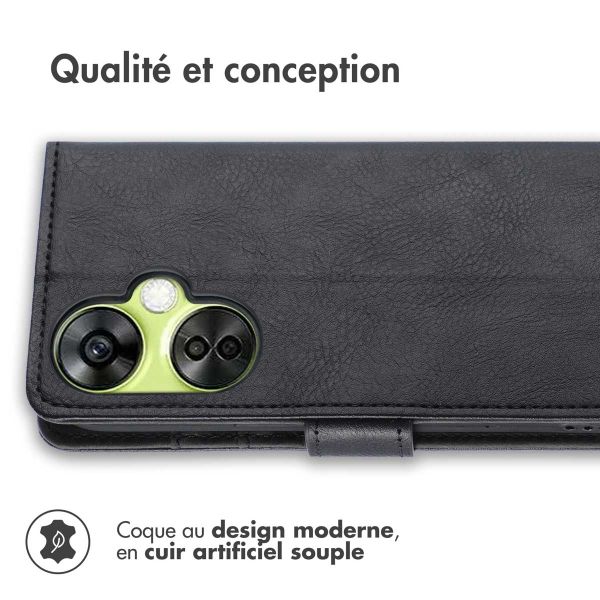 iMoshion Étui de téléphone portefeuille Luxe OnePlus Nord CE 3 / CE 3 Lite - Noir