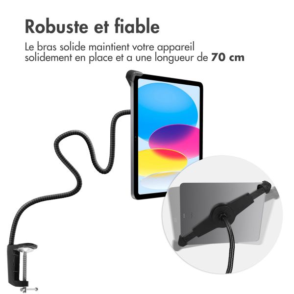 iMoshion ﻿Support de tablette de bureau flexible - support de téléphone inclus - Noir