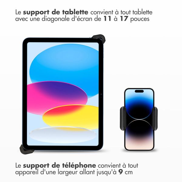 iMoshion ﻿Support de tablette de bureau flexible - support de téléphone inclus - Noir