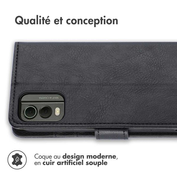 iMoshion Étui de téléphone portefeuille Luxe Nokia C32 - Noir