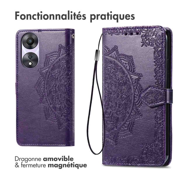 iMoshion Etui de téléphone portefeuille Mandala Oppo A78 (5G) - Violet