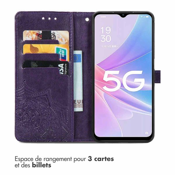 imoshion Etui de téléphone portefeuille Mandala Oppo A78 (4G) - Violet