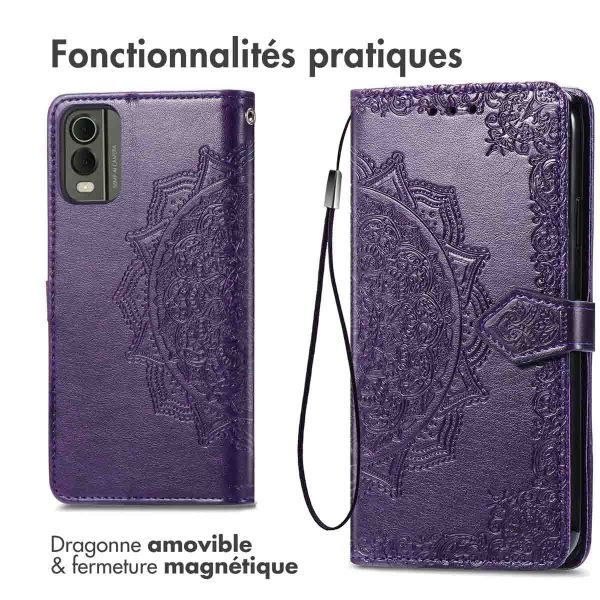 iMoshion Etui de téléphone portefeuille Mandala Nokia C32 - Violet