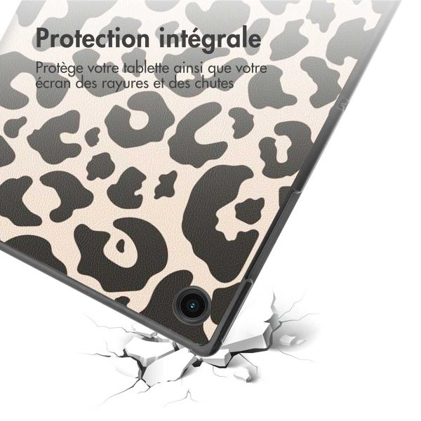 imoshion Coque tablette Design Trifold Samsung Galaxy Tab A8 - Leopard