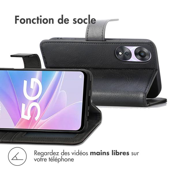 imoshion Étui de téléphone portefeuille Luxe Oppo A78 (4G) - Noir