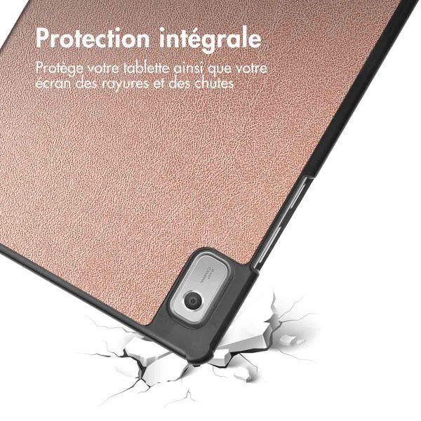 imoshion Coque tablette Trifold Lenovo Tab M9 - Rose Dorée