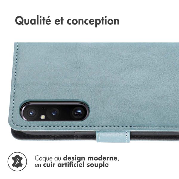 imoshion Étui de téléphone portefeuille Luxe Sony Xperia 1 V - Bleu clair