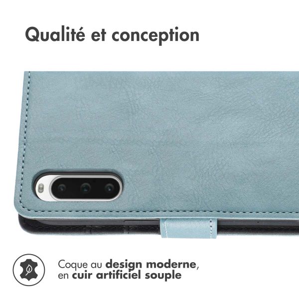 iMoshion Étui de téléphone portefeuille Luxe Sony Xperia 10 V - Bleu clair