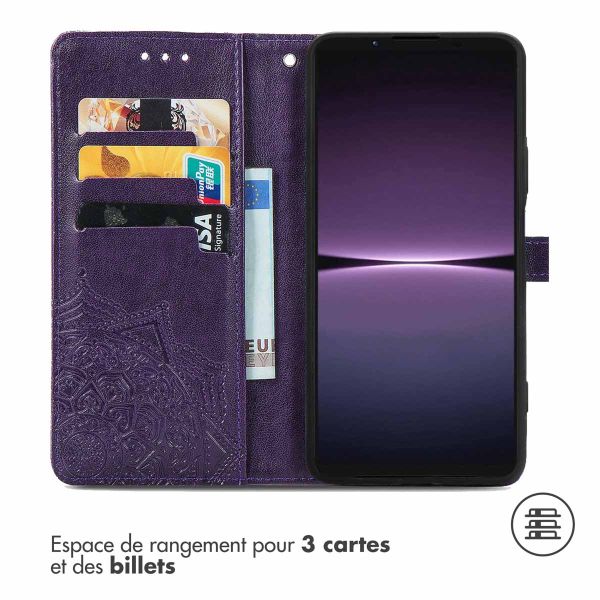 imoshion Etui de téléphone portefeuille Mandala Sony Xperia 1 V - Violet