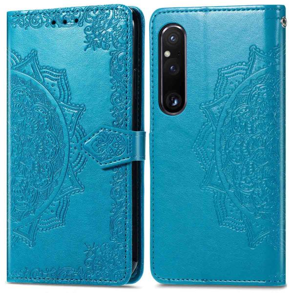 imoshion Etui de téléphone portefeuille Mandala Sony Xperia 1 V - Turquoise