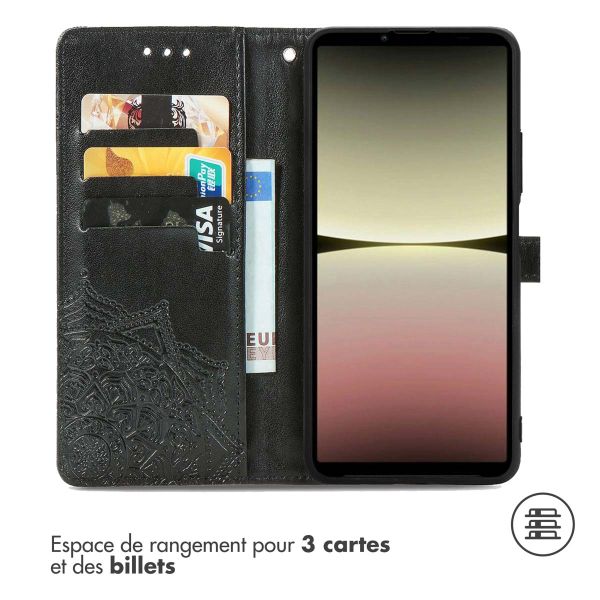 iMoshion Etui de téléphone portefeuille Mandala Sony Xperia 10 V - Noir