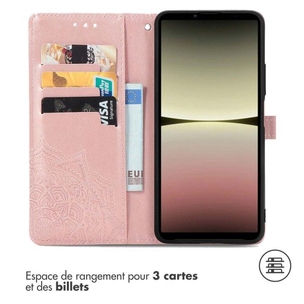 iMoshion Etui de téléphone portefeuille Mandala Sony Xperia 10 V - Rose Dorée