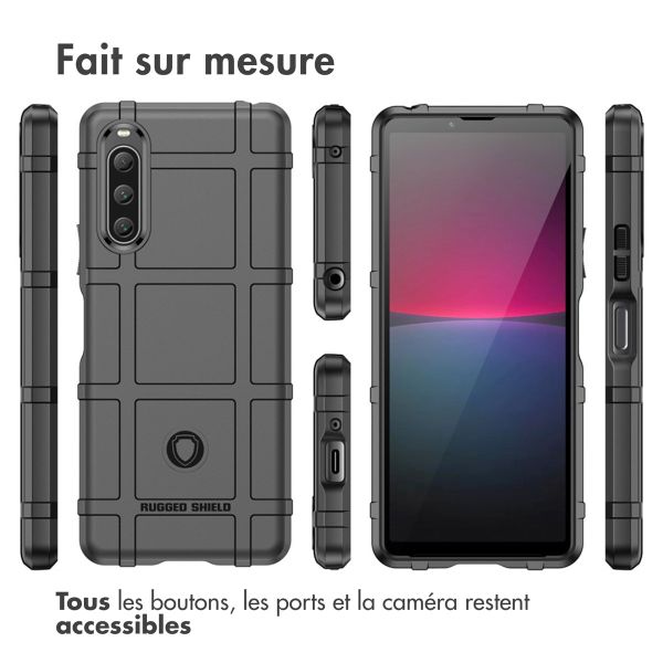 iMoshion Coque Arrière Rugged Shield Sony Xperia 10 V - Noir