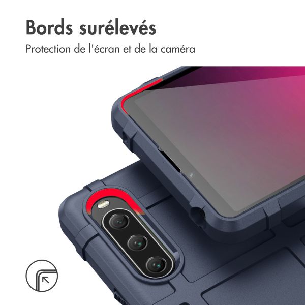 iMoshion Coque Arrière Rugged Shield Sony Xperia 10 V - Bleu foncé