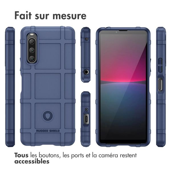 imoshion Coque Arrière Rugged Shield Sony Xperia 10 V - Bleu foncé