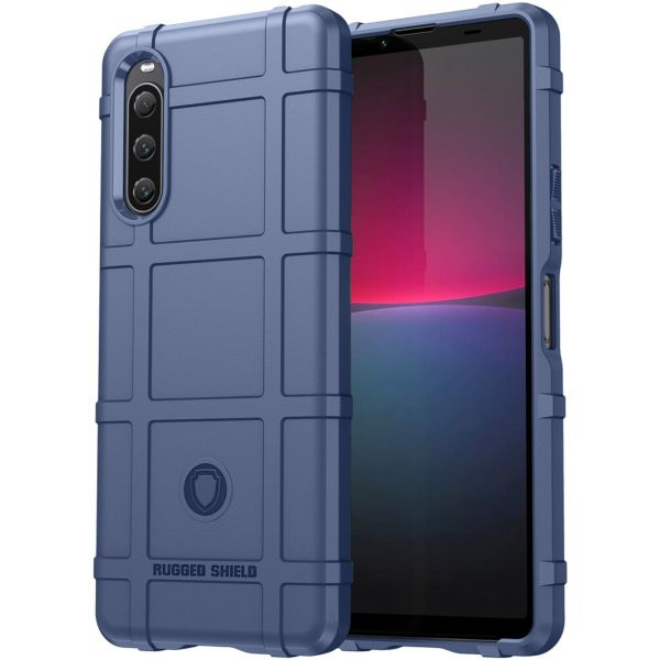 iMoshion Coque Arrière Rugged Shield Sony Xperia 10 V - Bleu foncé