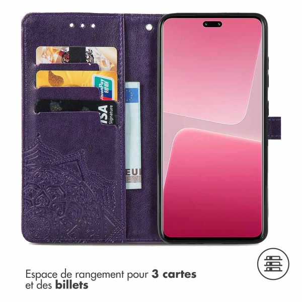 iMoshion Etui de téléphone portefeuille Mandala Xiaomi 13 Lite - Violet