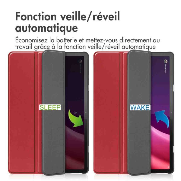 imoshion Coque tablette Trifold Lenovo Tab P11 (2nd gen) - Rouge