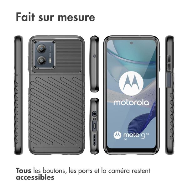 iMoshion Coque Arrière Thunder Motorola Moto G53 - Noir