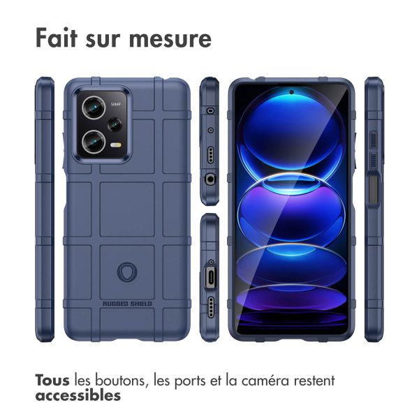 imoshion Coque Arrière Rugged Shield Xiaomi Poco X5 Pro 5G - Bleu foncé