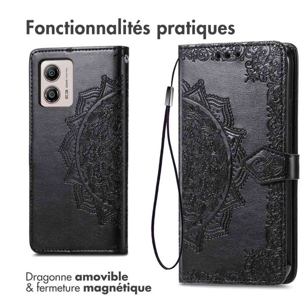 iMoshion Etui de téléphone portefeuille Mandala Motorola Moto G53 - Noir