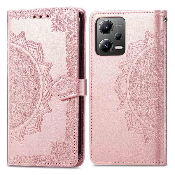 iMoshion Etui de téléphone portefeuille Mandala Xiaomi Poco X5 5G - Rose Dorée