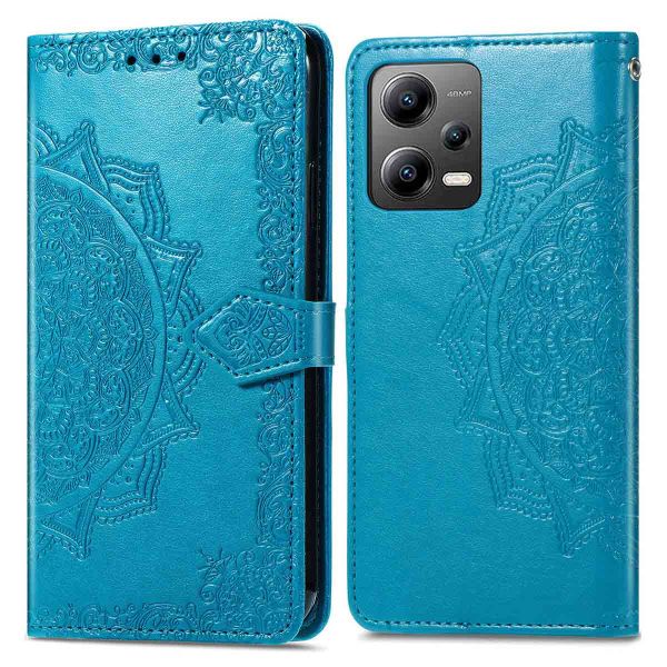 imoshion Etui de téléphone portefeuille Mandala Xiaomi Poco X5 5G - Turquoise