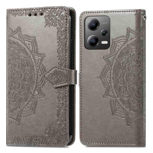 imoshion Etui de téléphone portefeuille Mandala Xiaomi Poco X5 5G - Gris