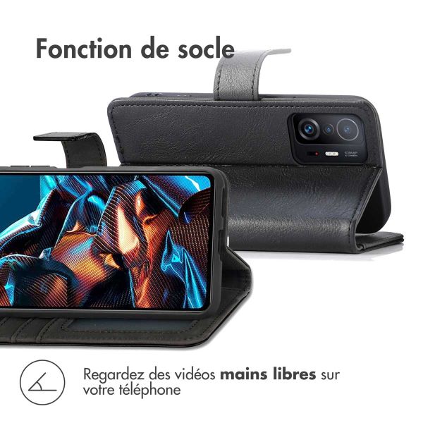 iMoshion Étui de téléphone portefeuille Luxe Xiaomi Poco X5 Pro 5G - Noir