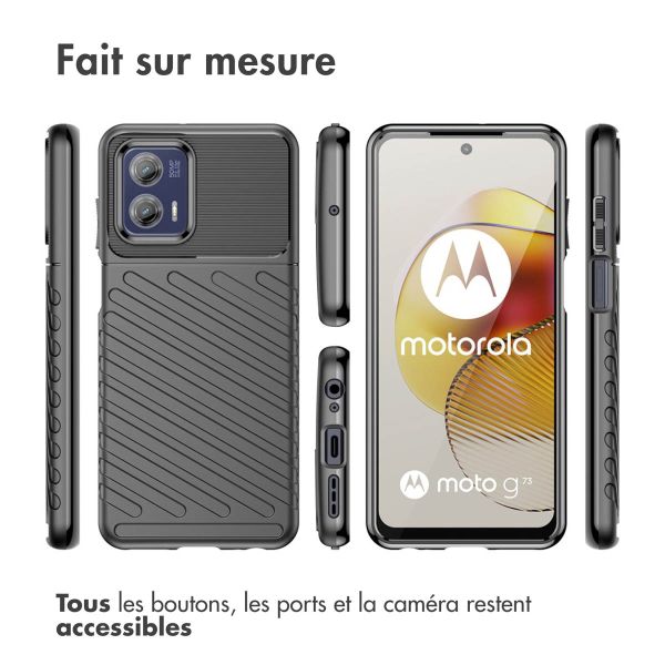 iMoshion Coque Arrière Thunder Motorola Moto G73 - Noir