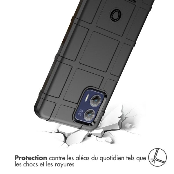 iMoshion Coque Arrière Rugged Shield Motorola Moto G73 - Noir