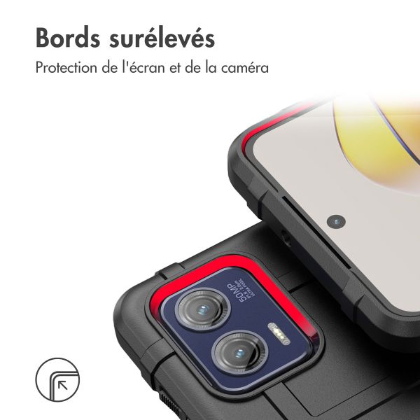 iMoshion Coque Arrière Rugged Shield Motorola Moto G73 - Noir