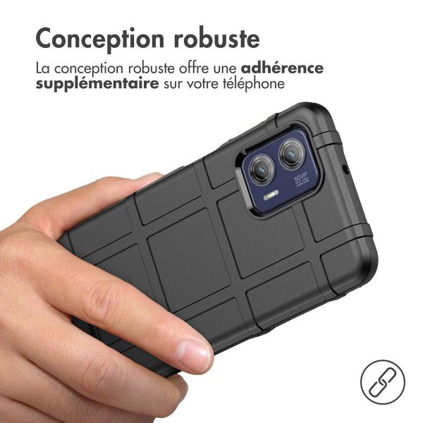 iMoshion Coque Arrière Rugged Shield Motorola Moto G73 - Noir