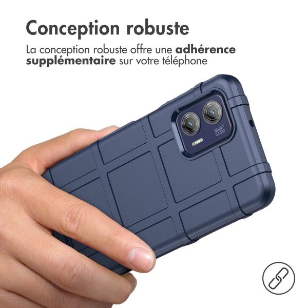 imoshion Coque Arrière Rugged Shield Motorola Moto G73 - Bleu foncé