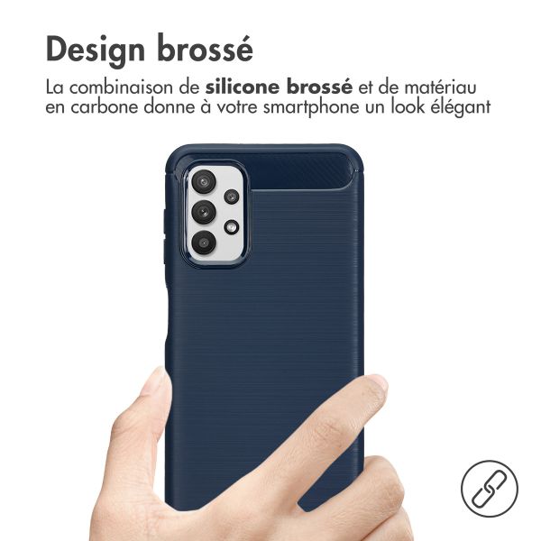 imoshion Coque Brushed Samsung Galaxy A32 (5G) - Bleu foncé