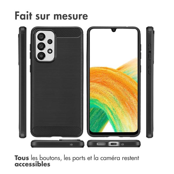 imoshion Coque Brushed Samsung Galaxy A33 - Noir