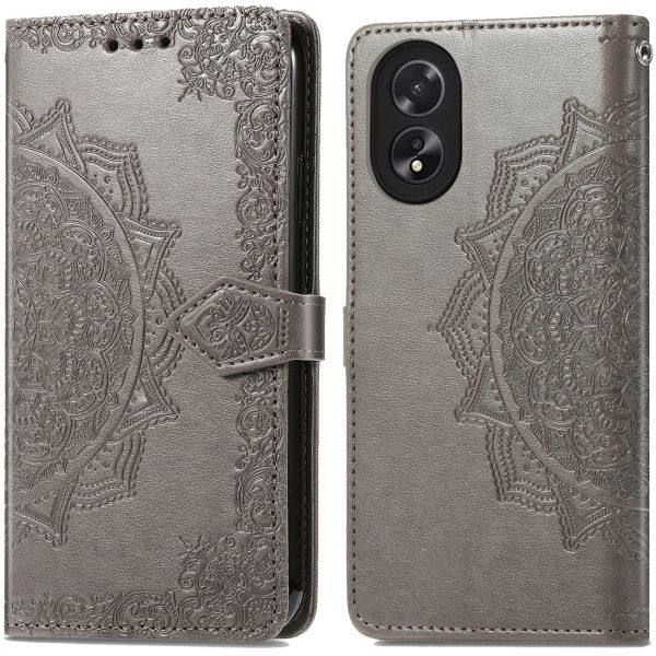 imoshion Etui de téléphone portefeuille Mandala Oppo A18 / Oppo A38 - Gris