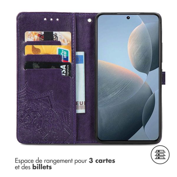 imoshion Etui de téléphone portefeuille Mandala Xiaomi Poco X6 Pro - Violet