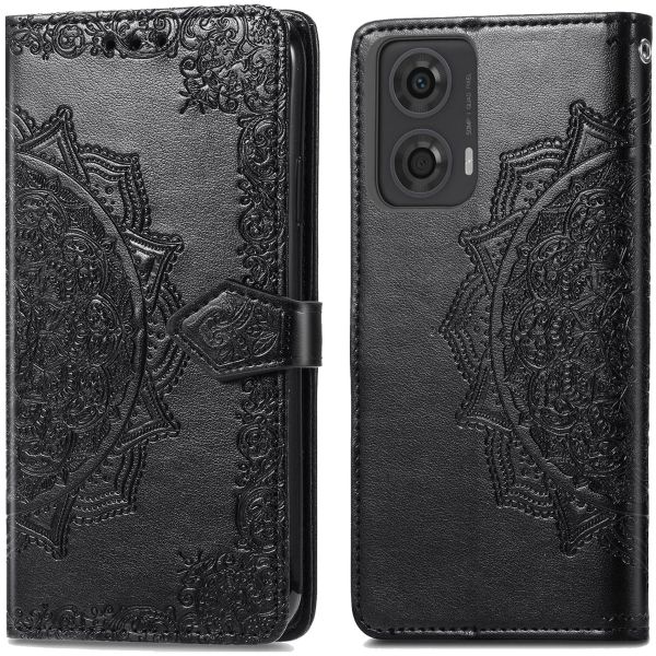 iMoshion Etui de téléphone portefeuille Mandala Motorola Moto G04 / G24 - Noir