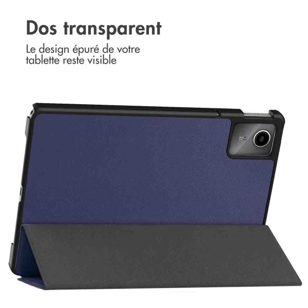 iMoshion Coque tablette rigide Trifold Lenovo Tab M11 - Bleu foncé