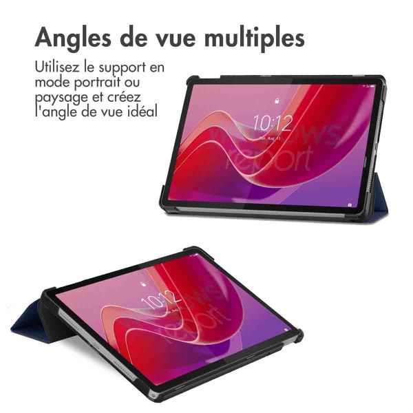 iMoshion Coque tablette rigide Trifold Lenovo Tab M11 - Bleu foncé