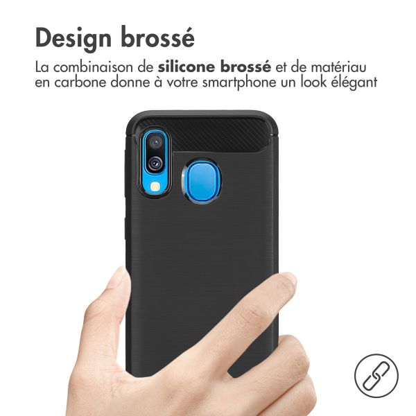 imoshion Coque Brushed Samsung Galaxy A40 - Noir